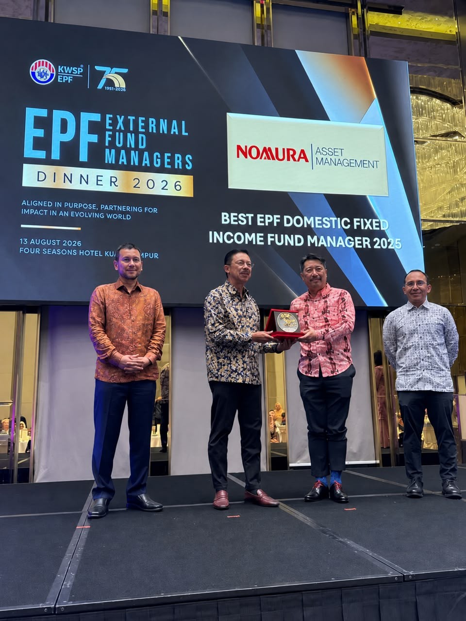 Nomura Asset Management Malaysia Wins Best EPF Domestic Fixed Income at the EPF External Fund Managers Awards 2025